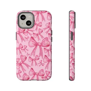 PINK BOW Phone Case Tough Cover for iPhone  17 Pro Max Plus Air/16Pro, 15, 14, Gift Xmas, phone accessories