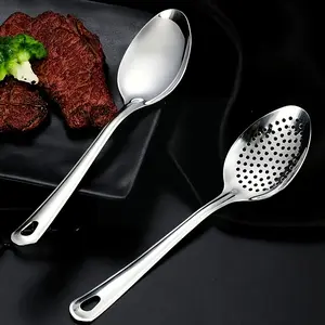 2pcs Stainless Steel Spoon Set, Silver Color Cutlery Tableware, Durable & Stylish Design, Ideal for Everyday Use, Kitchen Essentials, Spoons Set