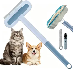 Reusable upgraded pet hair brush — long-handled cleaner