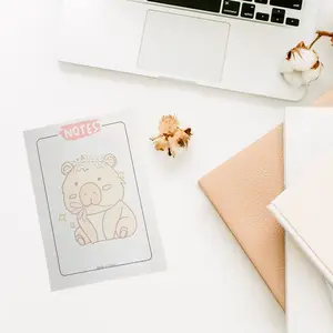Hippie the Capybara Notepad – 5x7 Cute Notes Pad (30 Sheets, 32 lb Paper)