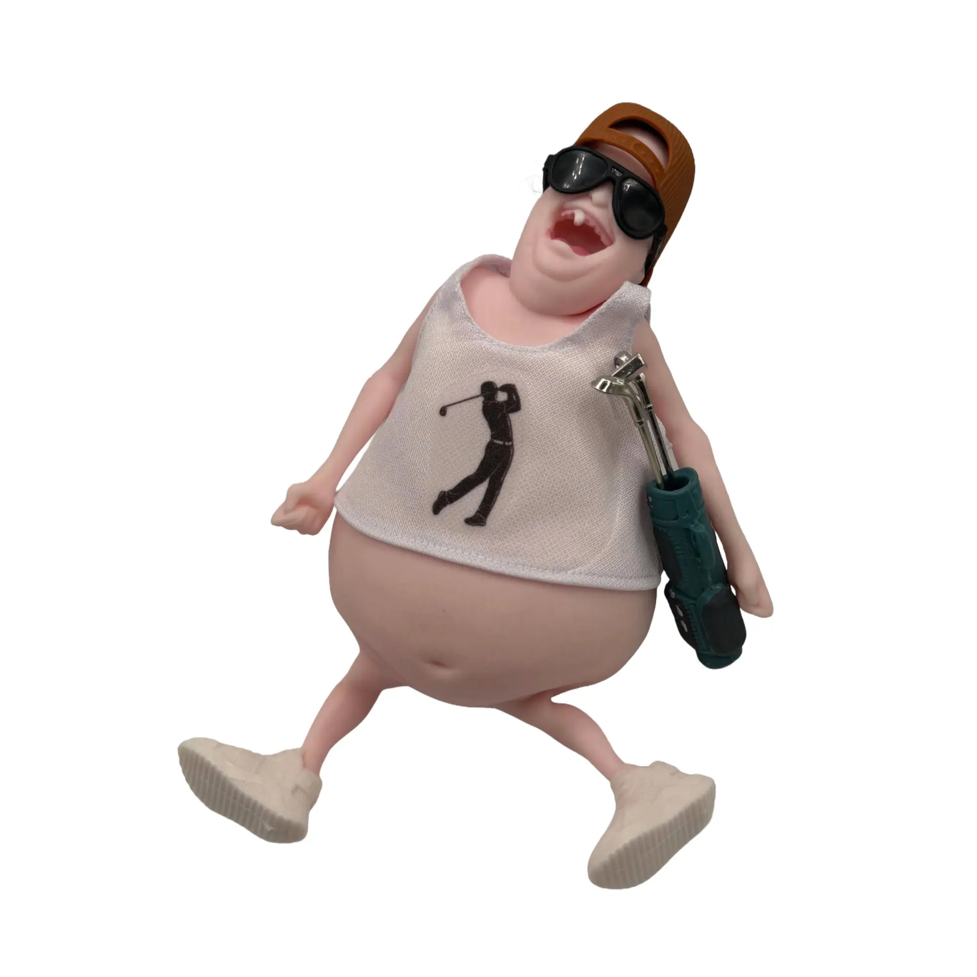 Golf Player Squishy Doll, Funny Themugly Figurine, Golf Fan Gift, Sand Filled Squishy Toy, Golfer Novelty Gift, Rene Doll