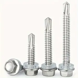M8 Hexagon Head Self Drilling Screw Set, Stainless Steel Hexagon Head Screw Set, Fastener Set for Tesla Head Self Drilling, Hand Tool Accessories, Stainless Steel Screws, Hex Cap Screws