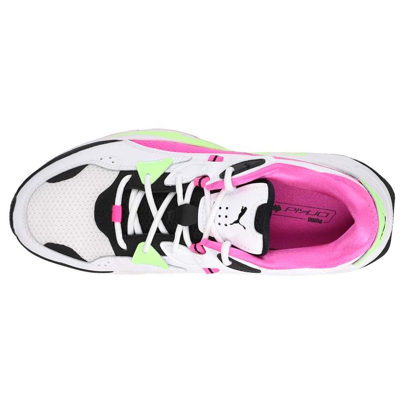 PUMA Womens Orkid Neon Lace Up Sneakers Shoes Casual - Pink, White