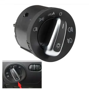 5ND941431B For Vw Jetta Golf GTI Passat Chrome CC Euro Headlight Fog Light Switch 10 Pins