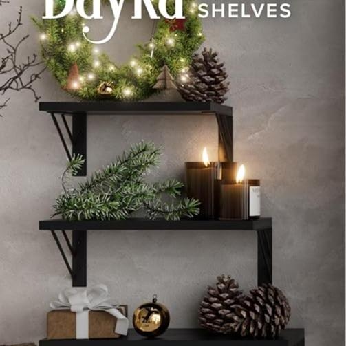 BAYKA for Bedroom Decor, Floating Shelves for Wall, Wall Mounted Rustic Wood Shelf for Books,Plants,Small for Bathroom,Kitchen,Living Room Wooden