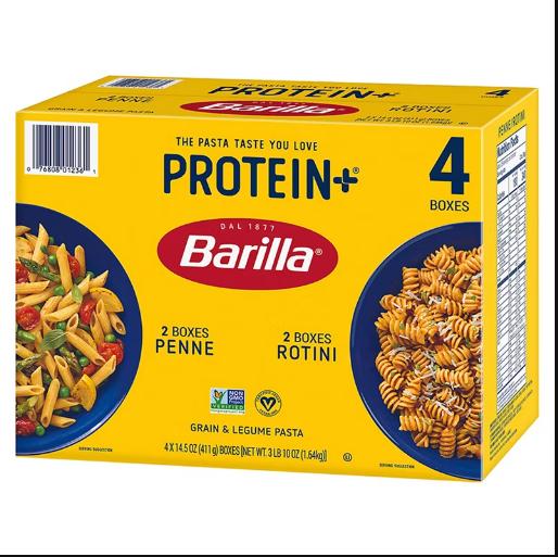 Barilla Protein+ Penne and Rotini Pasta, 4 pk./14.5 oz.