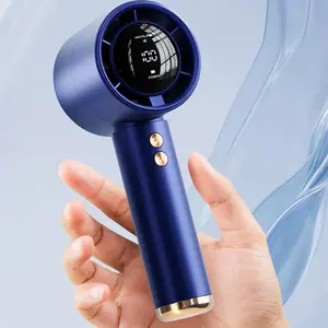 Portable Handheld Fan, USB Rechargeable Mini Fan, Digital Display Personal Fan, Handheld Fan for Home Office Outdoor, Multifunctional Fan, Summer Gift Ideas