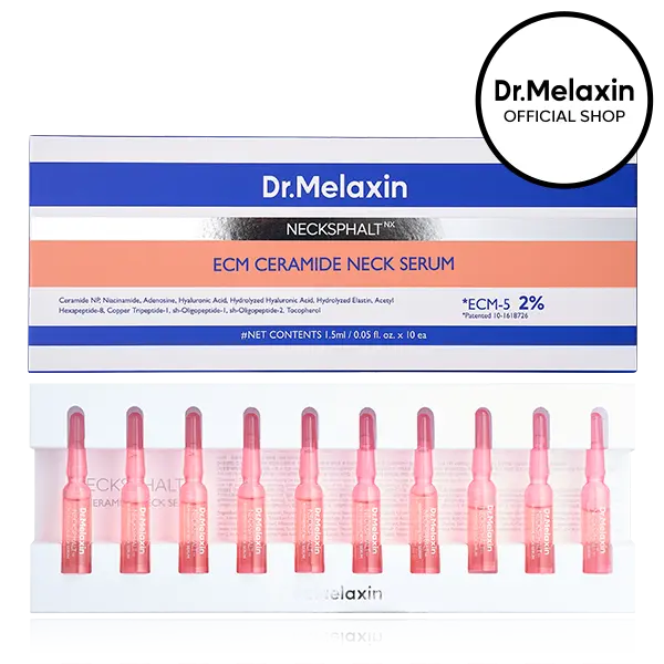 [Dr.Melaxin Official] Necksphalt Neck ECM Barrier Serum | Anti-aging Serum Skin Thickness, Neck Wrinkle, Lifting, Elasticity | Korean Skin Care Cosmetics | 1.5ml*10ea