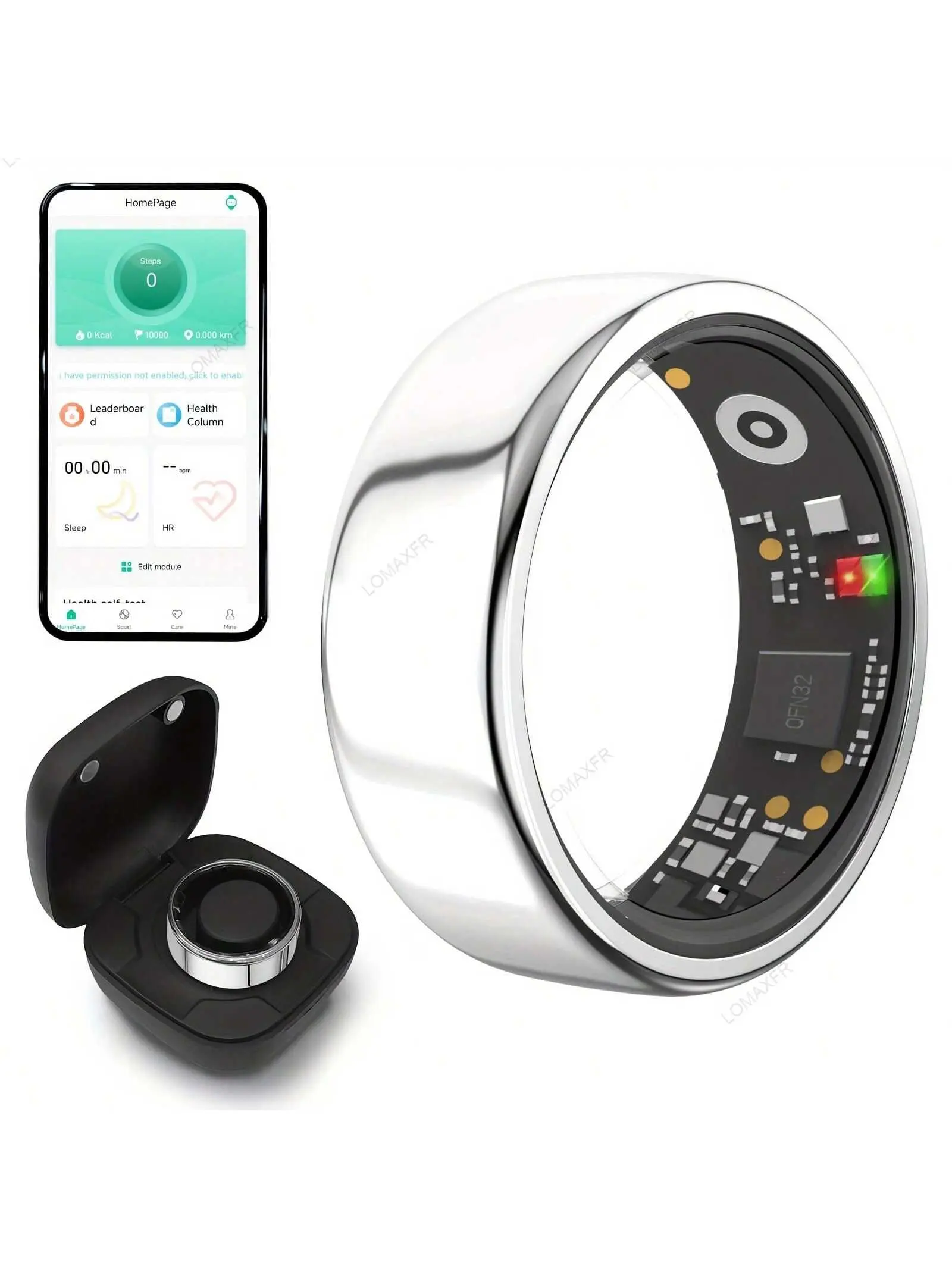 Smart Ring for Women & Men, Fitness Tracker Ring with Step Counter, Waterproof Smart Wearable for Daily Activity Tracking