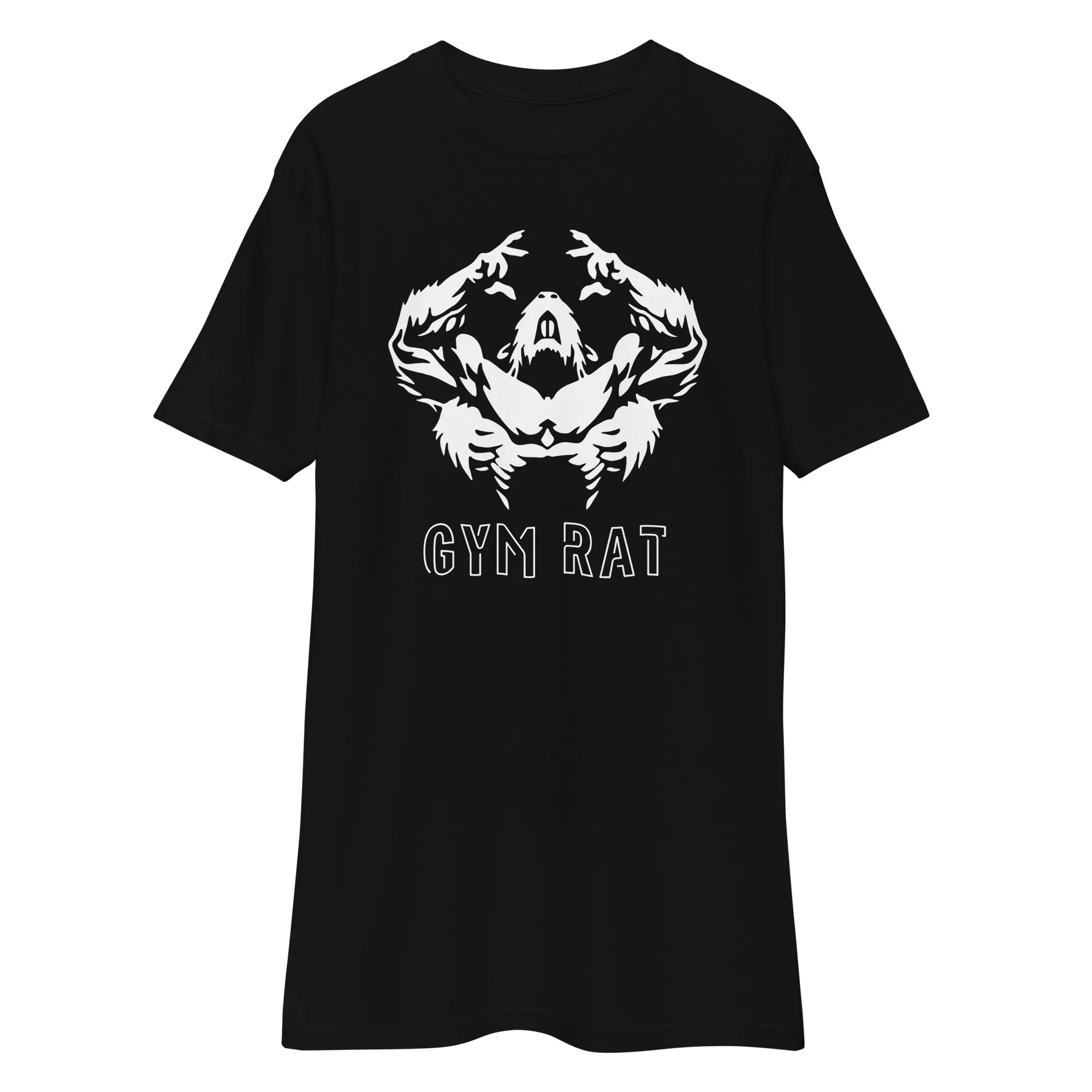 Gym Rat Premium Heavyweight Tee "Pump Cover" (White Design)