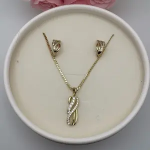 Premium Gold Plated Necklace Sets Includes Pendant & Earrings Choose Dolphin Infinity Black Stone Classic Drop High-Quality Gift Accessory