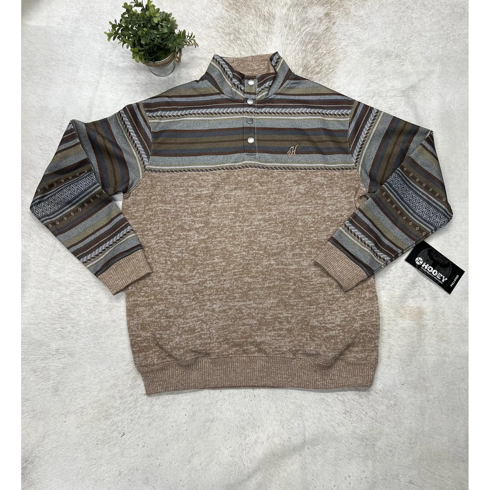 Hooey Mens Brown Strevie Pullover
