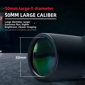 10x50 High Power Monocular Telescope - HD Low Light Night Vision Scope with Smartphone Adapter for Long-Range Viewing & Photography