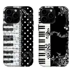 Vintage Floral Aesthetic Phone CaseElegant Flower Music Notes & Butterfly Pattern Cover For iPhone 17 Pro Max 16 15 14 13 12 11 for Samsung S21 S22 S23 S24 S25 Phone CaseTough Phone CaseGift For FansGifts for anime