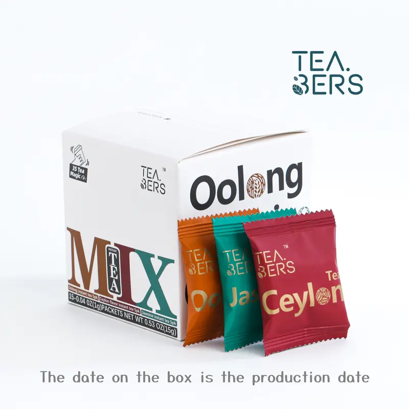 Teabers 15g Mixed Tea Cubes Freeze-Dried Instant Ceylon Oolong Jasmine Tea-0 Sugar 0 Fat 0 Calories Premium Healthy Beverage Herbal Zen Green Matcha Black