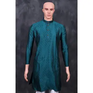 Elegant Men's Diamond Pattern Kurta for Timeless Style - JCSFashions