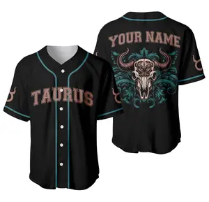 Custom Taurus Zodiac Baseball Jersey Shirt, Aurus Zodiac Shirt, April Birthday, May Horoscope, Zodiac Sign Shirt, Taurus Sign Tshirt