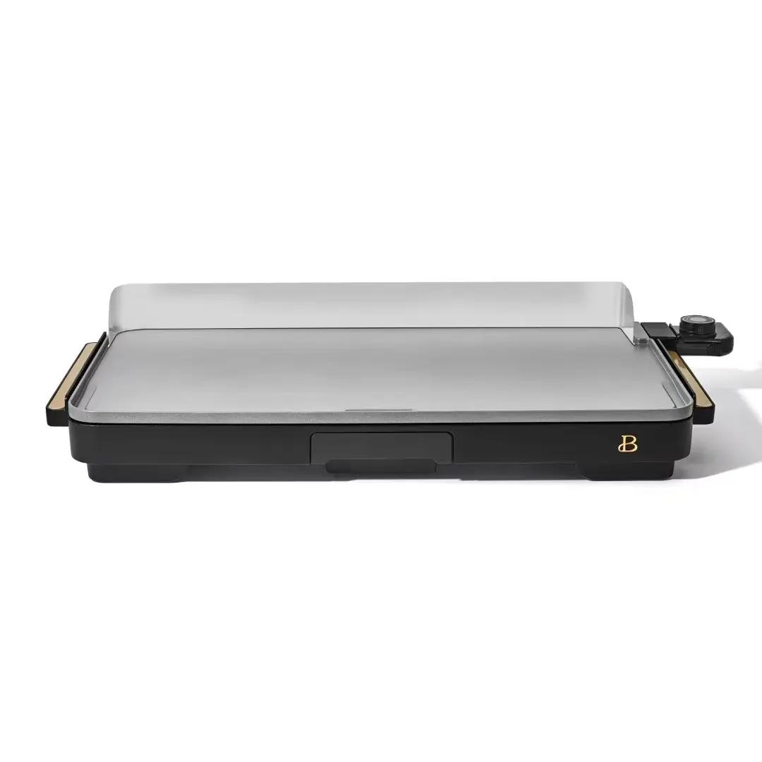 Beautiful XL Electric Griddle 12 in x 22 in with EverGood Ceramic Nonstick Coating, Black Sesame by Drew Barrymore
