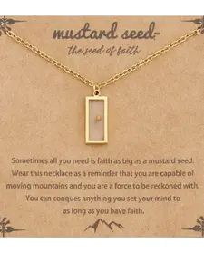 Stainless steel mustard seed necklace, fashionable niche for women, cleaver seed necklace for both men and women