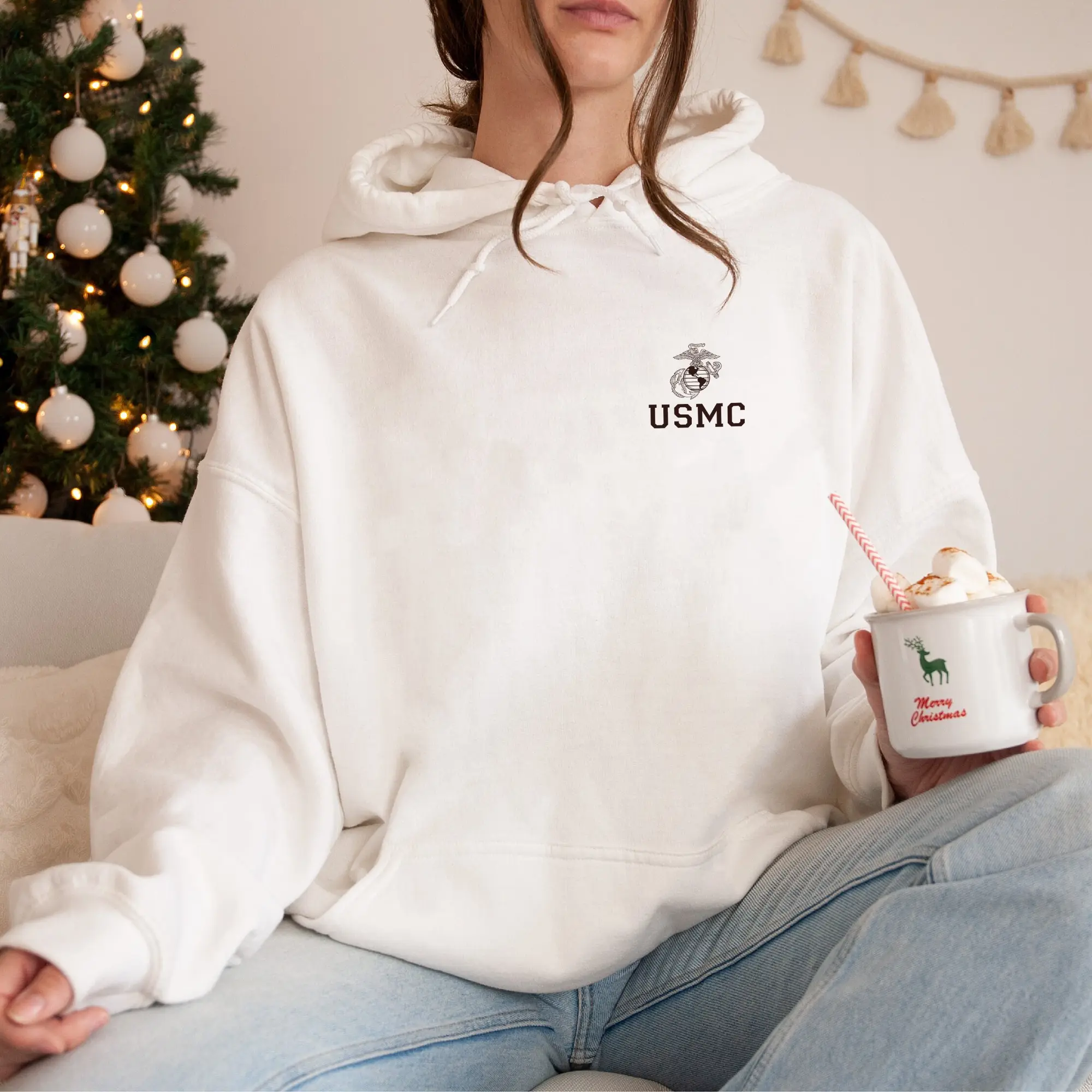 Vintage 90s Military Sweatshirt with USMC Graphic, Unisex Soft Cotton Blend Pullover, Street Style Crewneck, Beach, Light, Tee, Fabric, T-Shirt, Hoodie, Fits, Garment, Everyday, Polyester, Comfy, Tops, Party, Crew Neck, Breathable, Valentines Day, Short S