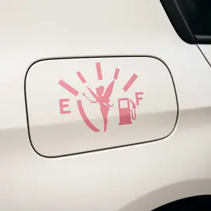 Pink Fairy Gas Pump Vinyl Car Decal Sticker, Decorative Design 2*4 inc