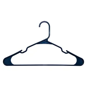 Mainstays Plastic Notched Adult Hangers for Any Clothing Type, Blue Sapphire 50 Count