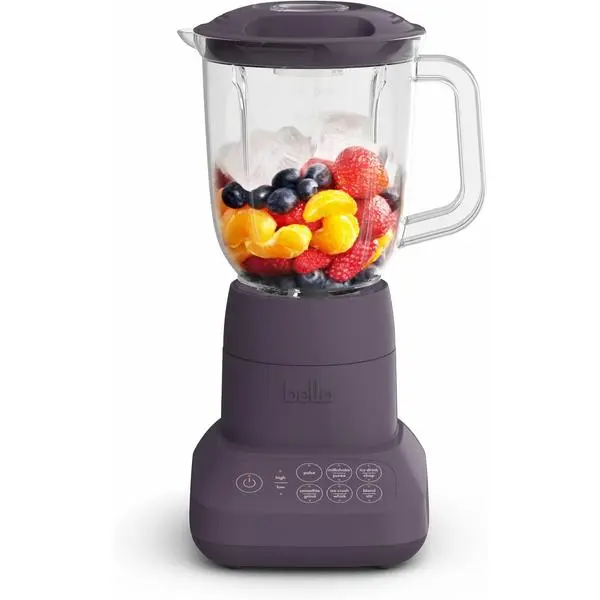 bella Fits-anywhere Flip & Store Blender, 48 oz, 520W,10-speed, Plum