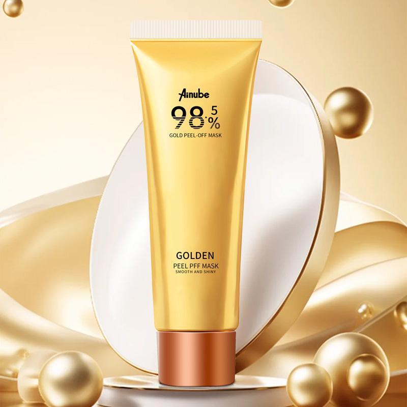 Gold Foil Peel Off Mask Kit l98.5% EssenceFormula |Deep Cleansing, Blackhead RemoverMoisturizing & Pore Minimizing Face Mask withBrush | Luxury Skincare for Women & Men,Hydrating Brightening Self Care Gift Set