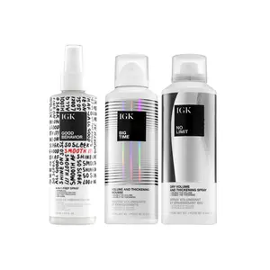 IGK VOLUME FOR DAYS BUNDLE | Good Behavior 4-in-1 Prep Spray + Big Time Volume & Thickening Mousse + No Limit Dry Volume & Thickening Spray | 564ml | 19.1 oz