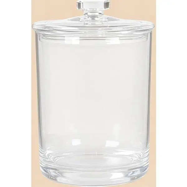 60 Oz Clear Storage Jar with Lid, Airtight Acrylic Container for Kitchen, Bathroom, Office, 7.75" x 5", Reusable & Durable, Multipurpose Organizer for Candy, Cotton Balls, Spices