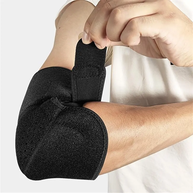 Unisex Adjustable Size Polyester Athletic Sleeve, 1pc Compression Elbow Support Brace for Sprain Support, Arm Strength Enhancement, Men & Women Sports Use
