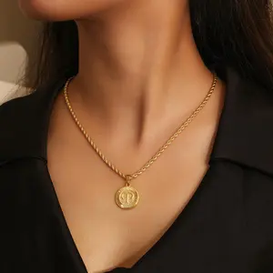 CHESKY Zodiac Horoscope Constellations Necklace Horoscope Double Sided Stainless Steel Waterproof NonTarnish Friendship Jewelry Best Gift