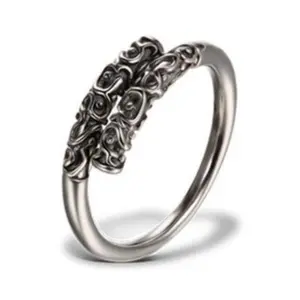 gold-plated Hoop Ring, Male and Female Boasting about The Western Travel Pair Ring, Tiktok, The Same Style To The Hoop Curse Ring, Honorific Lovers Ring