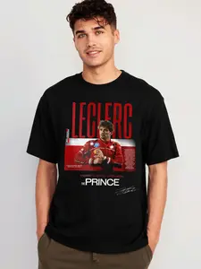 Charles Leclerc Monaco Prince Graphic T-shirt Vintage Style Racing Streetwear Shirt Full Logo