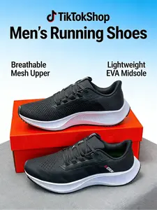 Unisex INS Style Breathable Mesh Lightweight Soft Sole Running Shoes Comfortable Lace Up Athletic Sneakers for Running Gym Travel Daily