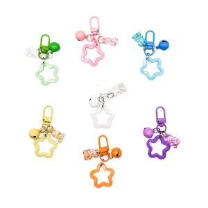 Star Charm Keychains - Lightweight & Durable Star-Shaped Add-Ons with Lobster Clasp for Keys Bags or Keychain Sets