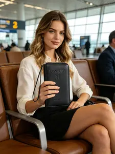 Women's Elegant Leather Phone Clutch, Zippered Wristlet Wallet with Phone Pocket & Card Slots, Stylish Handbag for Party, Shopping & Gift