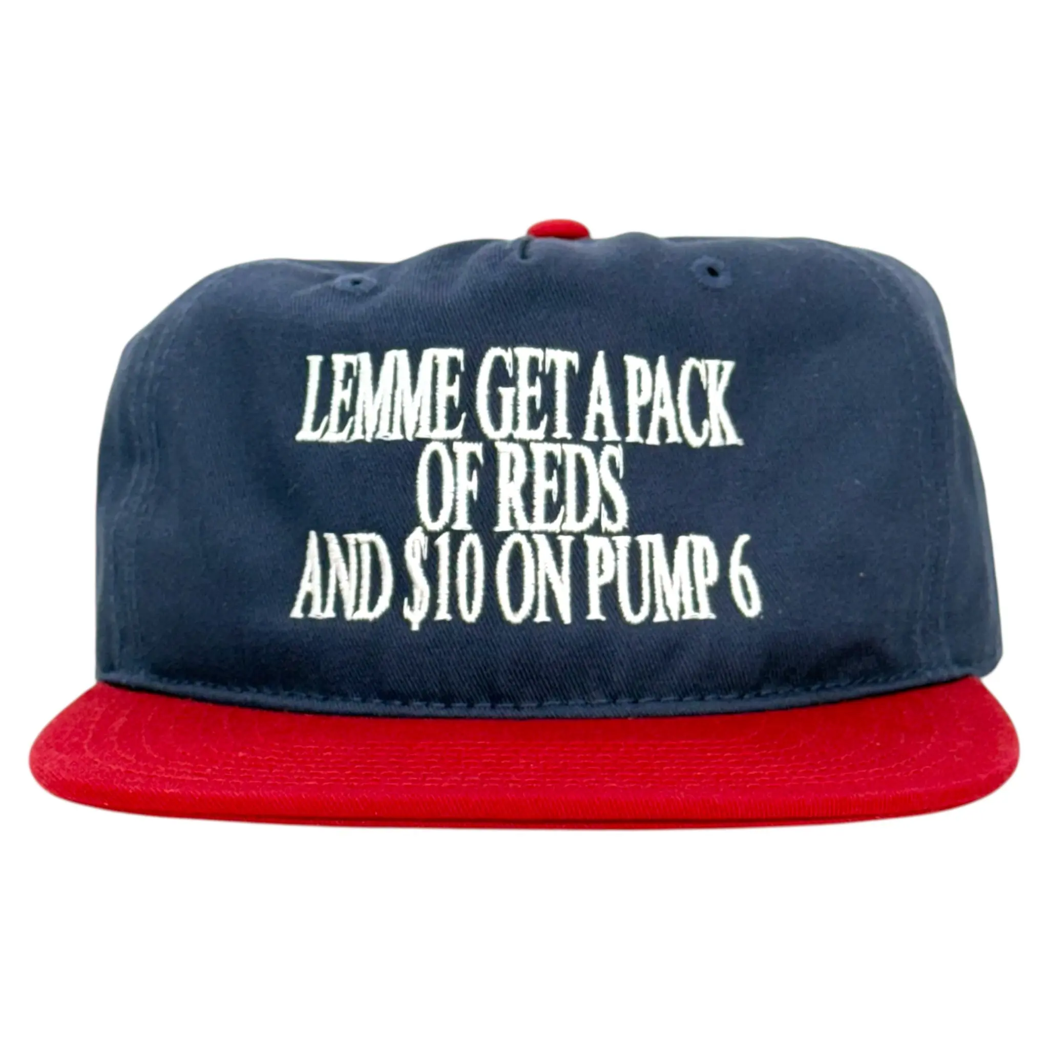 Lemme Get A Pack Of Reds And $10 On Pump 6 Vintage Cap Novelty Funny humor Custom Embroidery