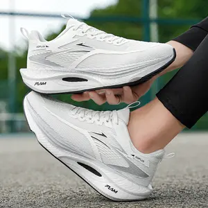 Carbon Plate Running Shoes for Men Women Breathable Cushioned Lightweight Non-slip Sports Sneakers for Gym Jogging Walking Fitness