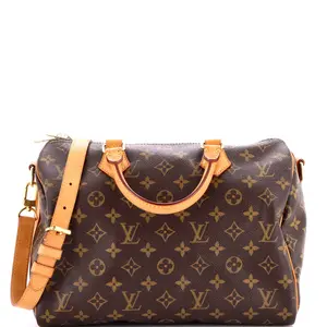 Pre-owned Louis Vuitton Canvas Coated Shoulder Bags Speedy Bandouliere Bag Monogram Canvas 30 by Rebag