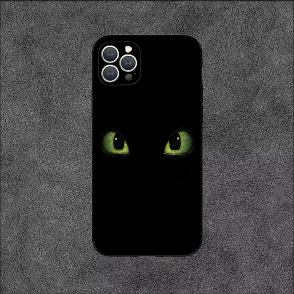 C-Cartoon T-Toothless Phone Case For iPhone 16,15,14,13,12,11,Plus,Pro  Max,XS,X,XR,SE,Mini,8,7 Soft Silicone Black Cover - TikTok Shop