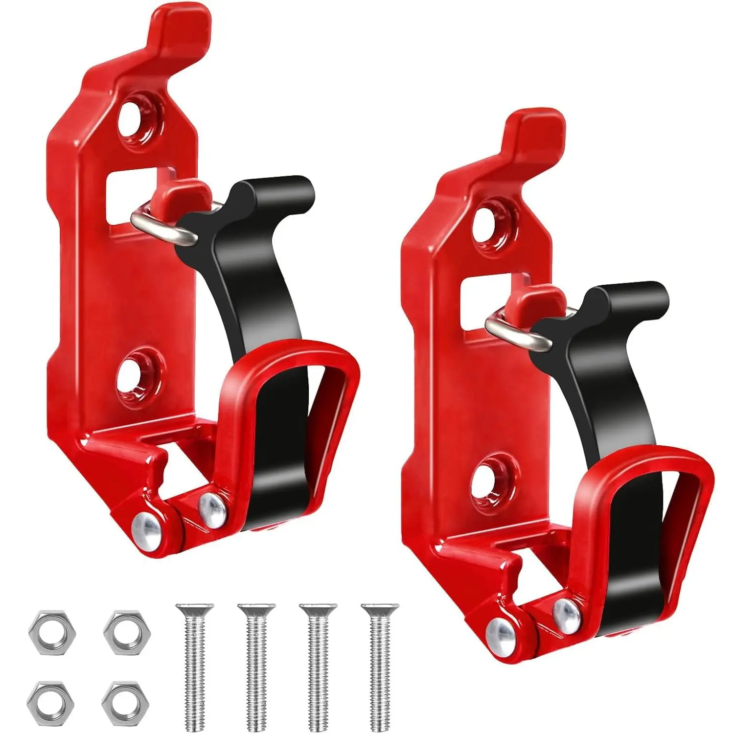2-Piece Car Roof Luggage Rack Shovel Bracket, Metal Rubber Clip Mount Kit, Quick-Release Axe Tool Holder for Trucks, Cars, Boats, Military Gear, Vehicle Accessories, Automotive Accessories