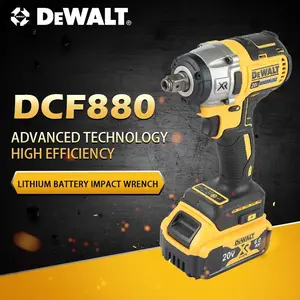 DEWALT DW880 Cordless Lithium Brushless Impact Wrench, 20V, High Torque High Speed Detachable Tire Disassembly Tool, Impact Wrench Ratchet for DIY Enthusiasts, Cordless Wrench Tool Kit