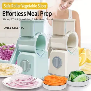 Household Roller Vegetable Slicer, Hand-Cranked Potato Grater, Multi-Purpose Kitchen Fruit & Veg Tool