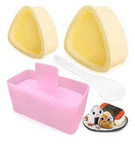 Onigiri Mold 3 Pack Rice Mold Musubi Maker Kit Classic Triangle Sushi Mold for Kid Lunch Bento Home DIY High-Quality Plastic Easy Demold