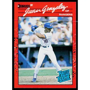 Juan Gonzalez 1990 Donruss #33e RC Texas Rangers