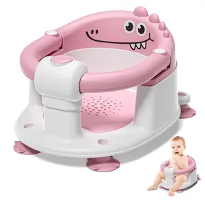 Baby Bath Seat for Babies 5 Months & Up - Non-Slip Bath Seat for Sitting Up, Soft Cushion & Compact Design, Toddler Bathtub Seat