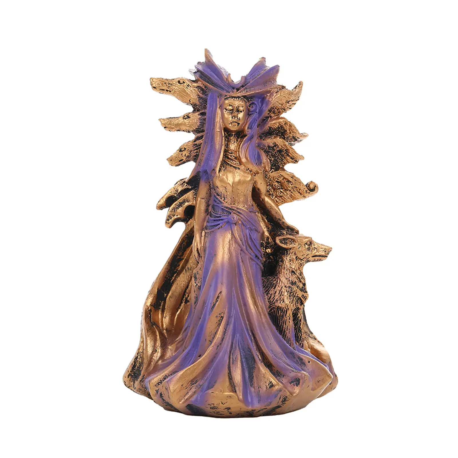 Hecate Greek Goddess Of Magic With Her Hounds Statue Figurine Modern Art Resin Witch Hound Sculpture Home Living Room Decoration