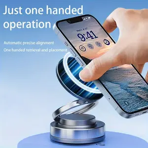 Vacuum Magnetic phone holder, Car Phone mount,360°