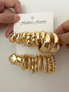 Women's Elegant Geometric Design Earrings, Fashion Jewelry for Party, Daily Clothing Decor, Trendy All-match & Exquisite Jewelry for Birthday Gift, Fashion Chic Accessories